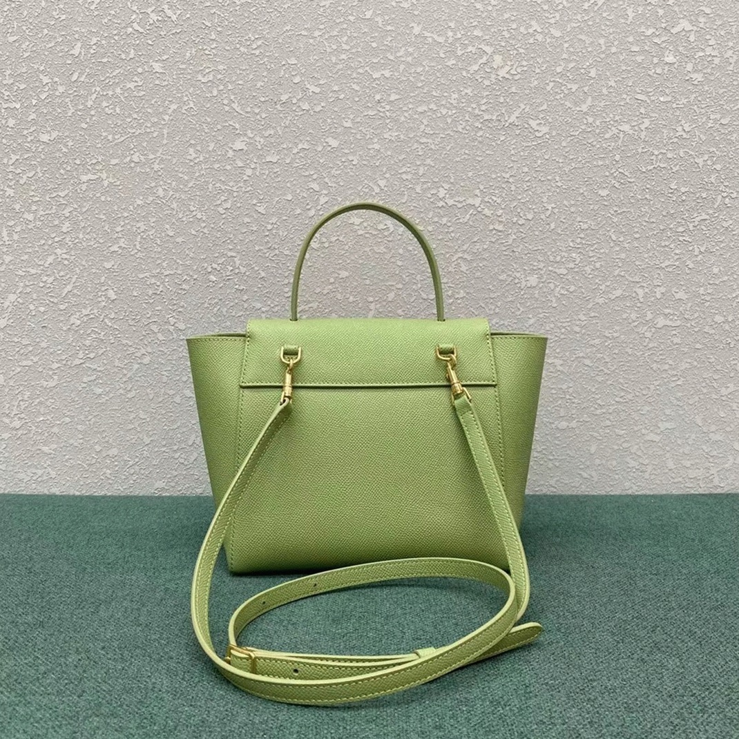 Celine Belt Nano Bag Fake in Sage angle 2