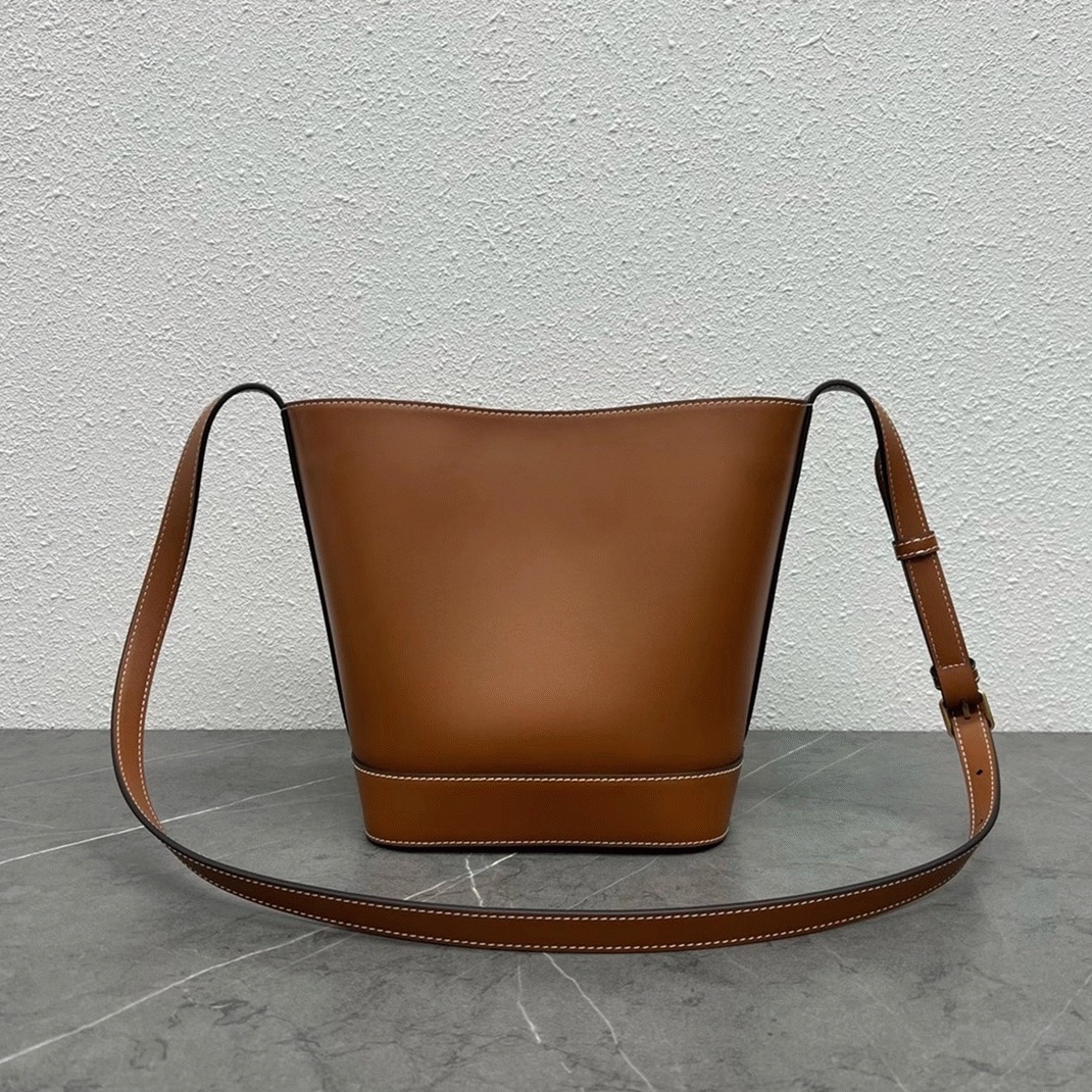 Top Quality Replica Celine Small Bucket Cuir Triomphe In Brown Calfskin angle 3
