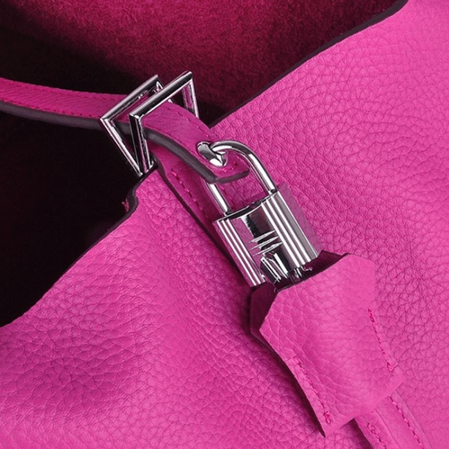 Peach fake Hermes Picotin Lock handbag angle 4