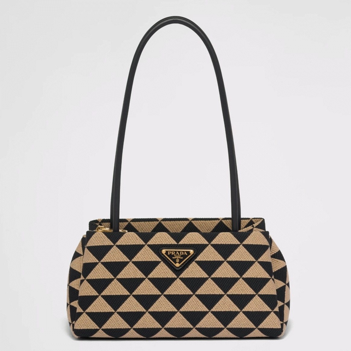 Prada Supernova Small Shoulder Bag Imitation in Black/Beige