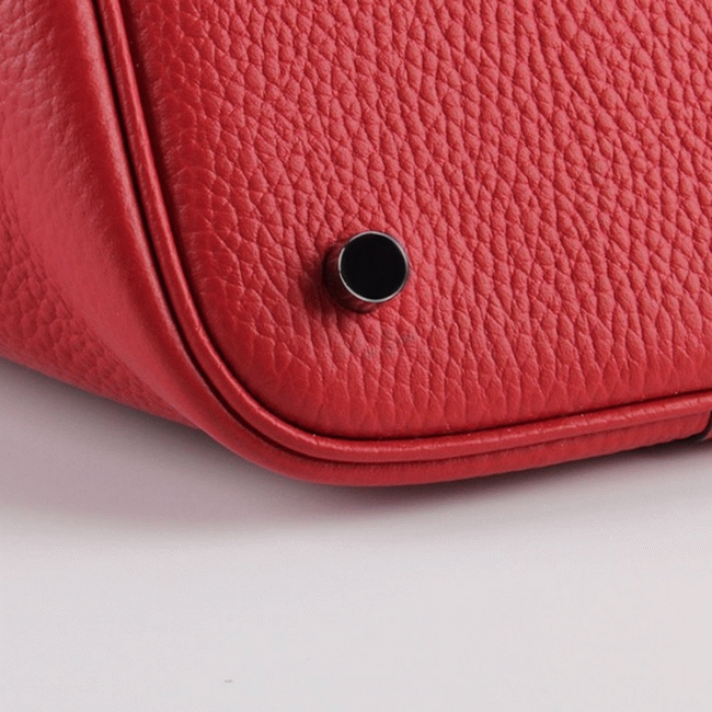 Red replica Hermes Picotin Lock handbag angle 4