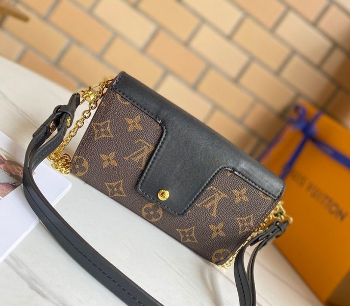 Louis Vuitton Monogram Canvas Padlock On Strap Bag In Black angle 2