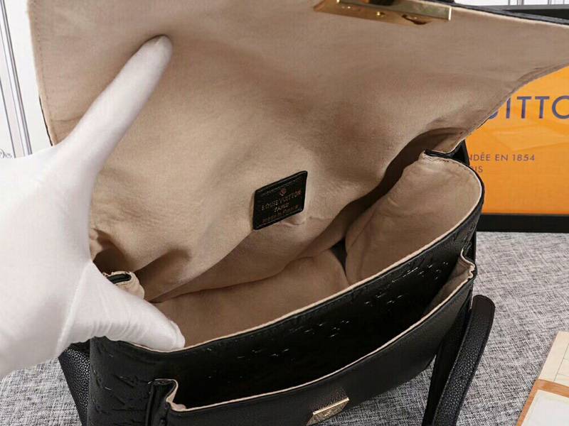 Louis Vuitton Monogram Empreinte Marignan Bag In Black angle 5