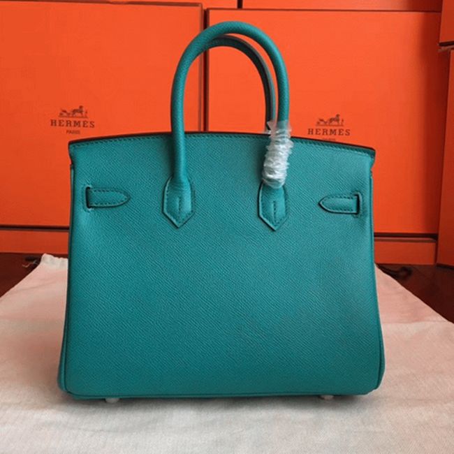 Blue Paon Hermes Birkin 25cm High-End Replica angle 2