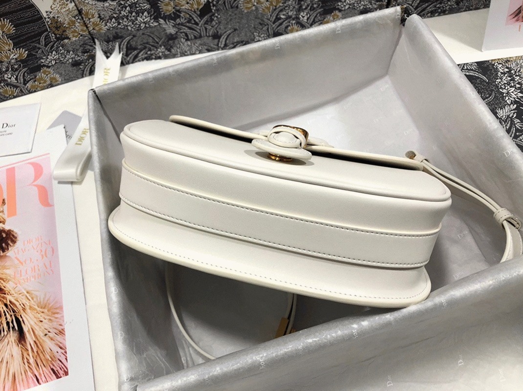 Dior Bobby Medium Bag Replica in White angle 3