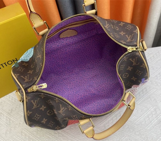Louis Vuitton X YK Monogram Canvas Keepall 45 Luggage In Pumpkin angle 5