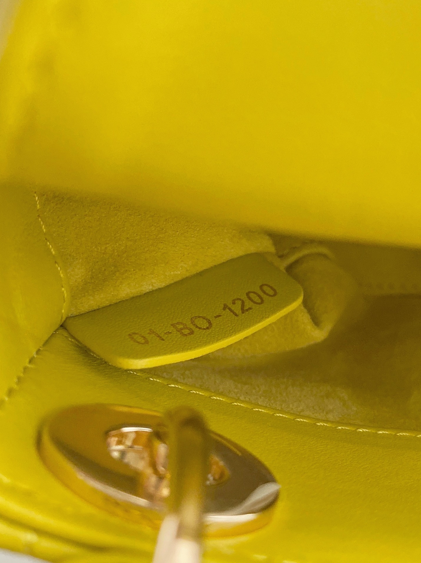 Dior Lady Dior Micro Bag Fake in Yellow Cannage Lambskin angle 5