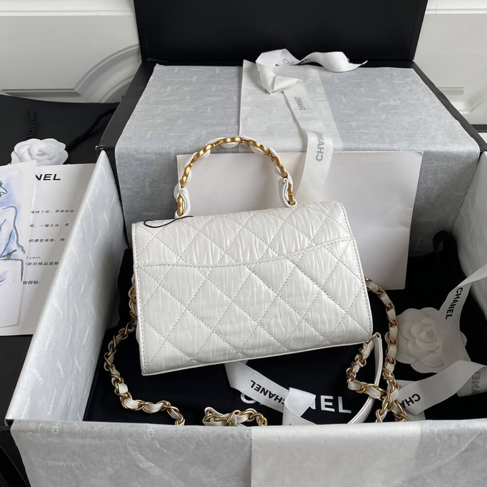 CHANEL Mini Flap Bag with Top Handle angle 2