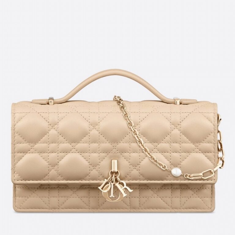 Dior Miss Dior Mini Bag Replica in Beige Cannage Lambskin