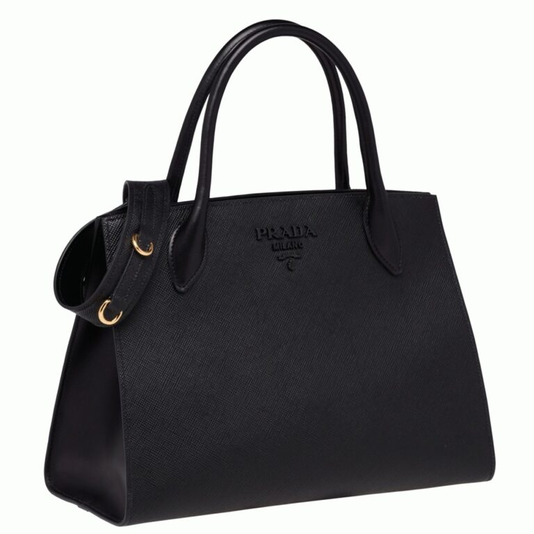 Prada Monochrome Medium Bag Knockoff in Black