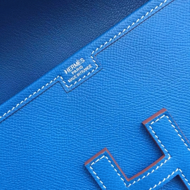Blue replica Hermes Jige Elan 29 clutch bag angle 2