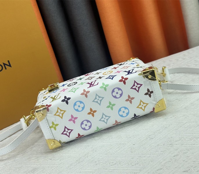 Louis Vuitton X TM Multicolored Side Trunk MM In White angle 5