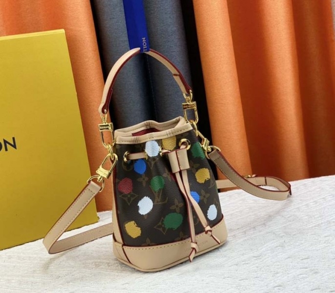 Louis Vuitton X YK Monogram Canvas Nano Noe Bag angle 2