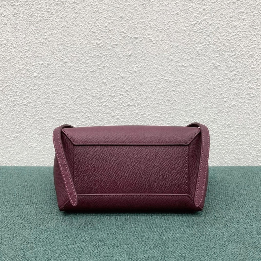 Celine Belt Nano Bag Fake in Bordeaux angle 3