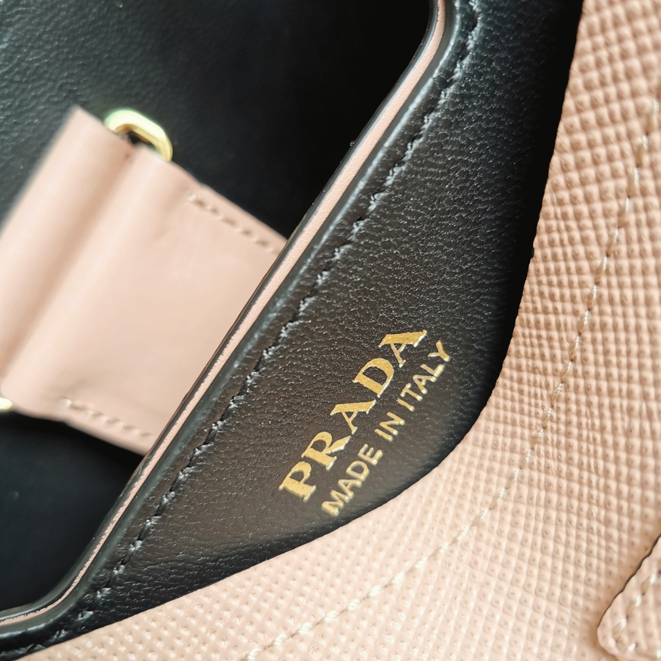 Powder Prada Medium Panier Bag Knockoff angle 3