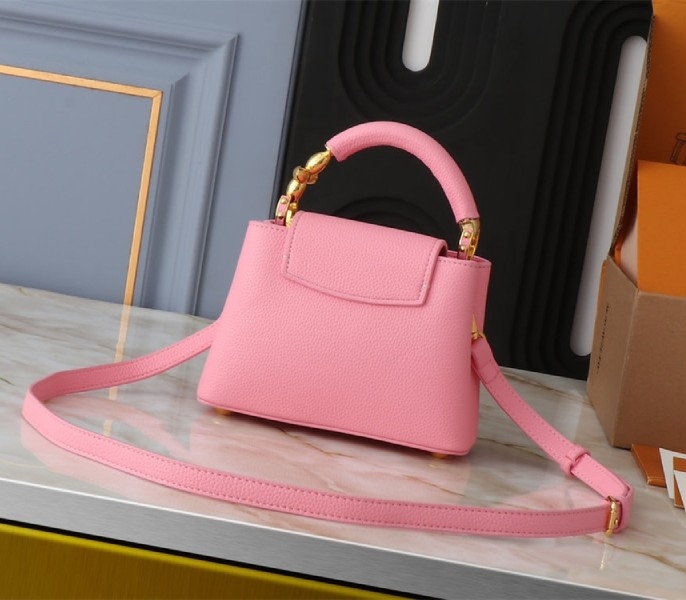 Louis Vuitton Capucines Mini Capucines Handbag In Pink angle 2