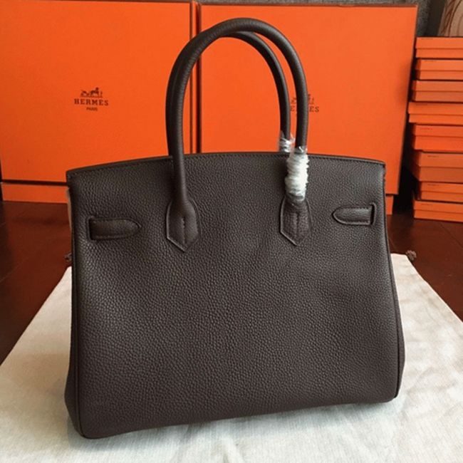 Cafe Color AAA Hermes Birkin 30cm Counterfeit Bag angle 3