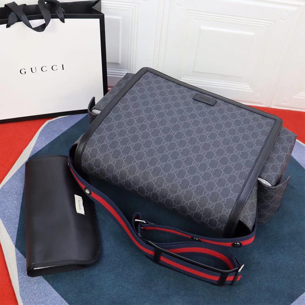 GG Supreme diaper bag angle 5