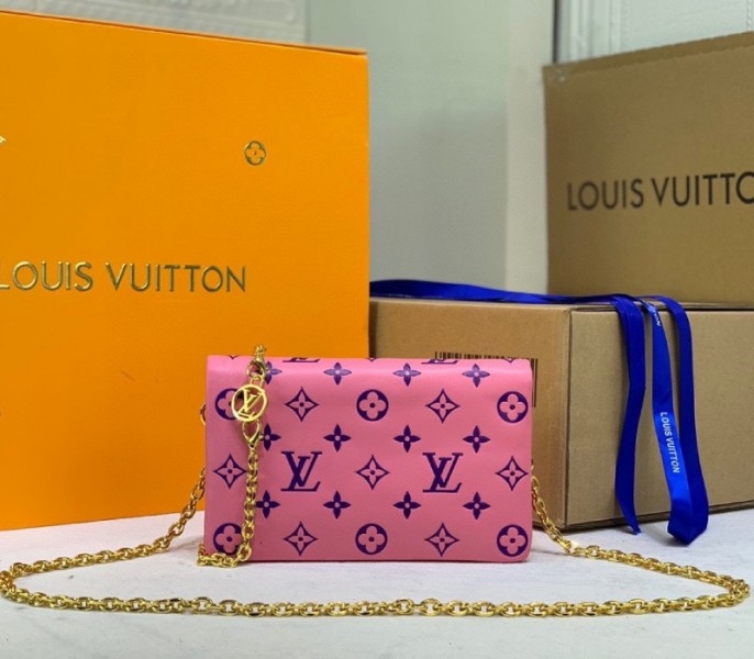 Louis Vuitton Coussin Pochette In Pink And Purple