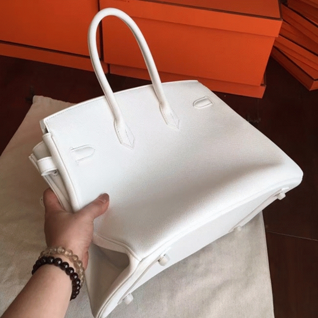 White High Quality Replica Hermes Birkin 35cm Purse angle 5