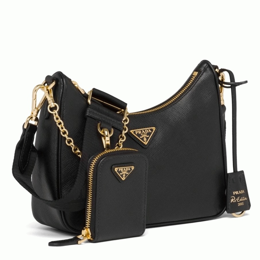 Prada Re-Edition 2005 Shoulder Bag Fake in Black