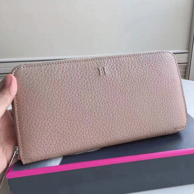 Grey Luxury Imitation Hermes Wallet Azap Zipped