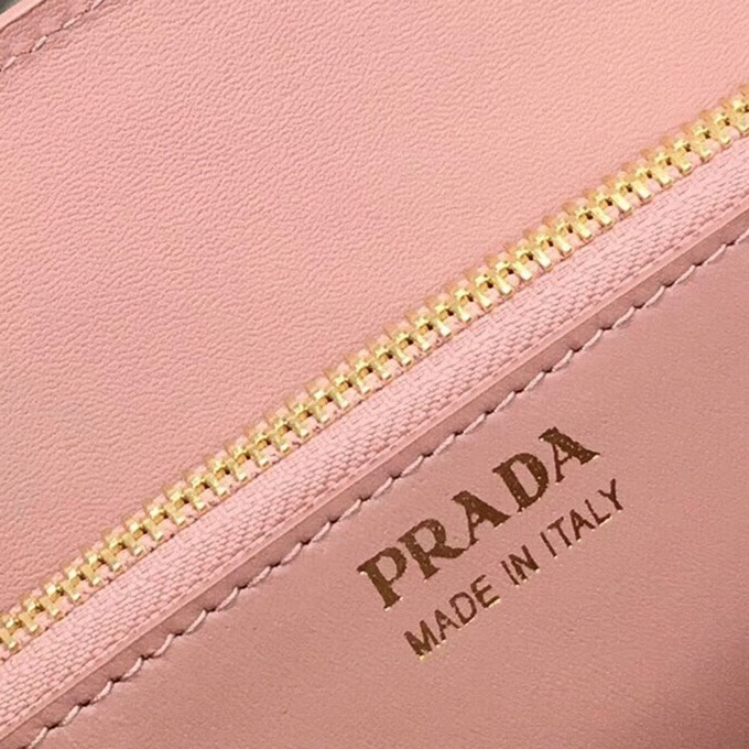 Prada Monochrome Small Bag Replica in Pink angle 3