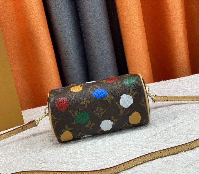 Louis Vuitton X YK Monogram Canvas Nano Speedy Handbag angle 5