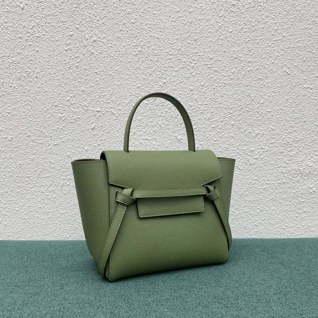 Celine Belt Nano Bag Knockoff in Light Khaki angle 3