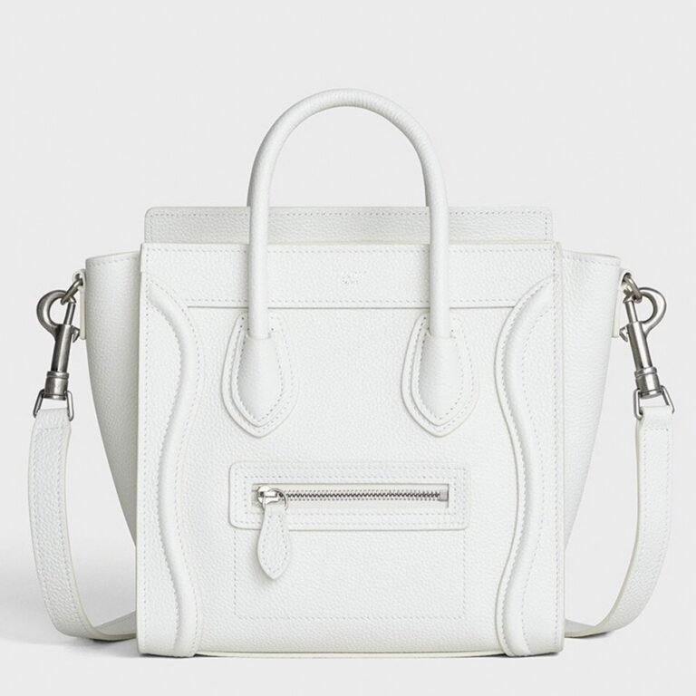 Celine Nano Luggage Tote Bag Replica in White