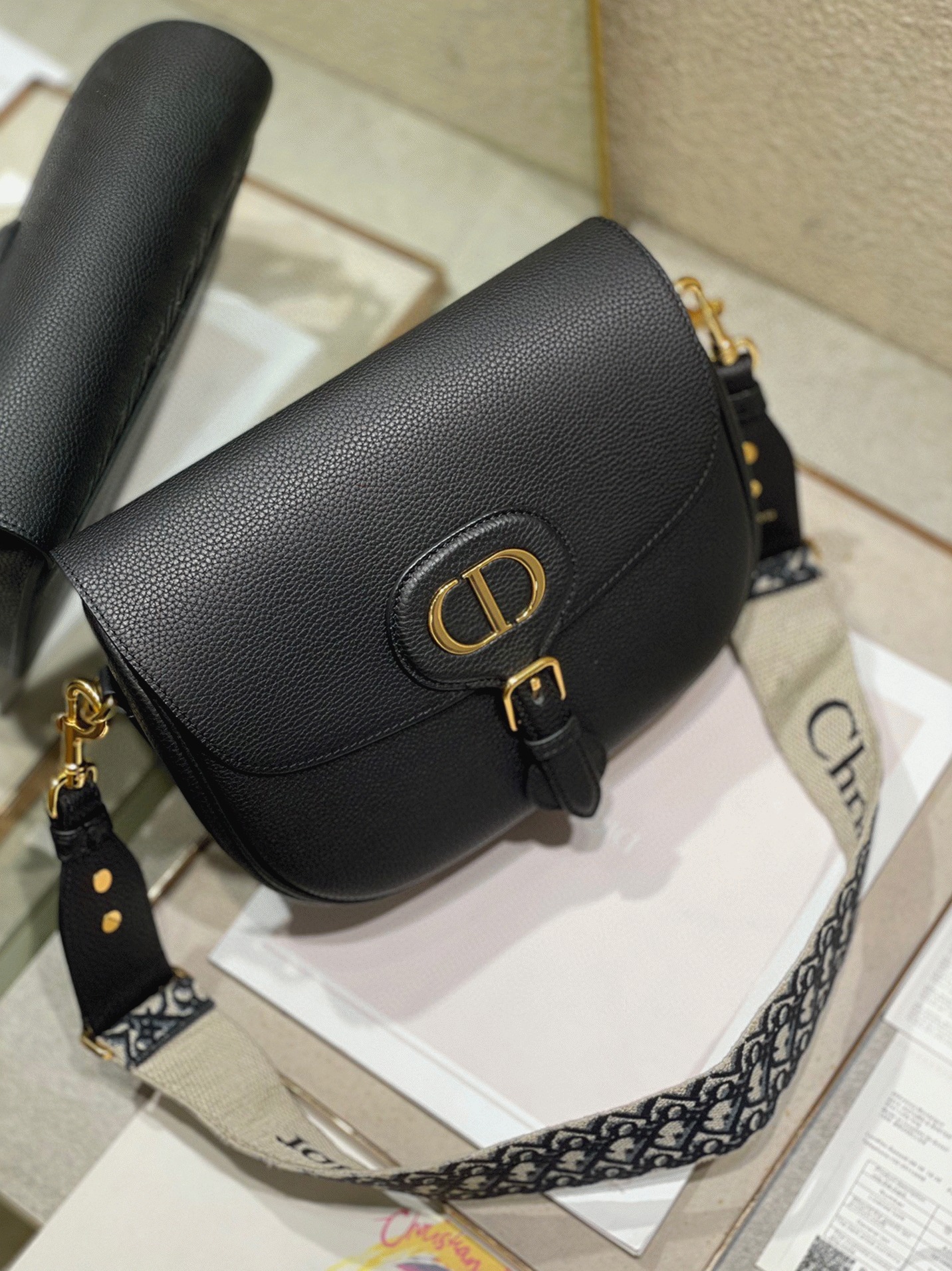 Dior Bobby Large Bag Imitation in Black angle 3