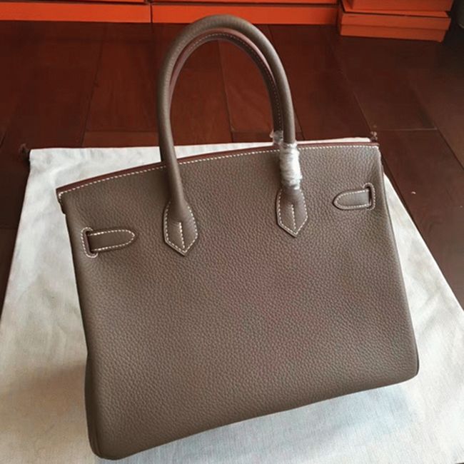 Etoupe Hermes Birkin 25cm Premium Knockoff angle 3