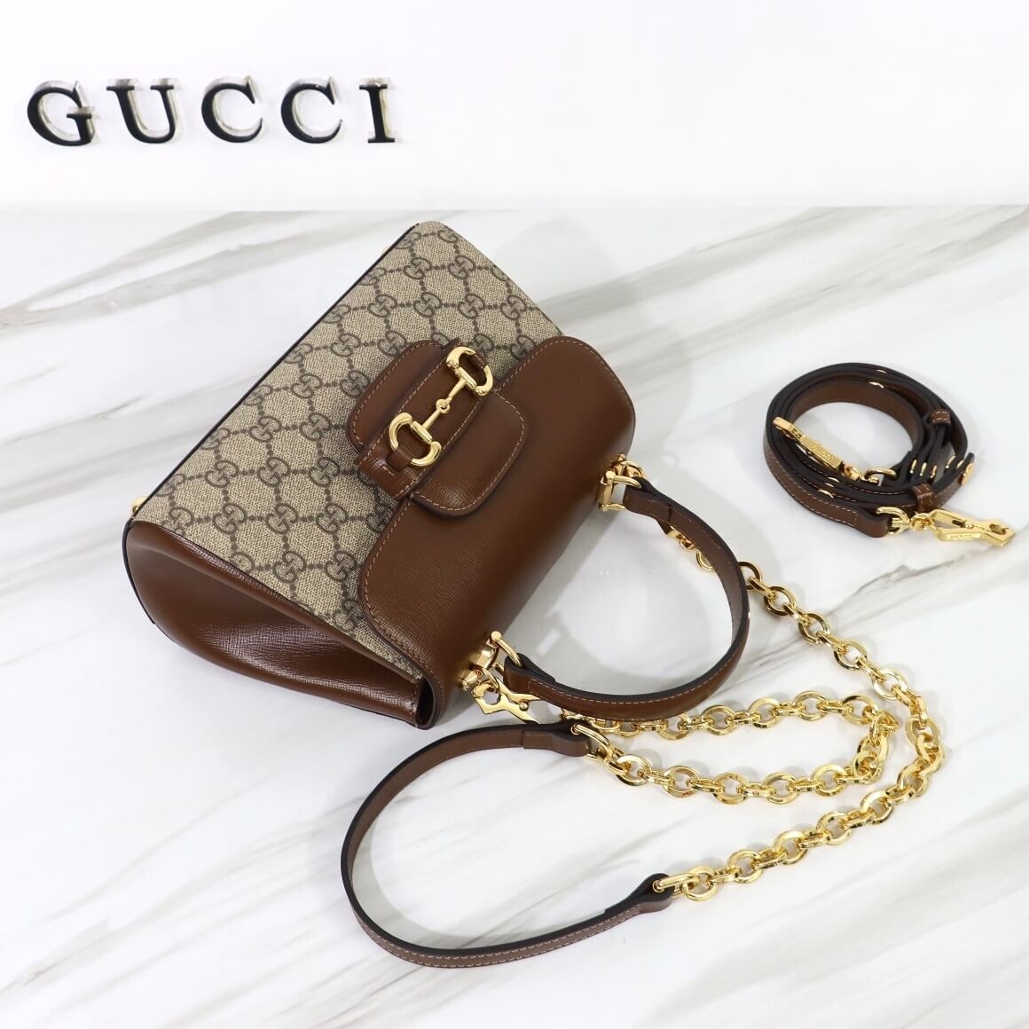GUCCI horsebit 1955 mini bag angle 4