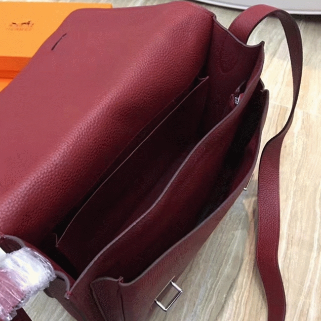 Ruby Fake Designer Hermes Steve Messenger Bag angle 2