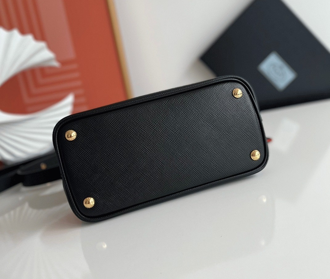Black Prada Double Mini Bag Replica angle 4