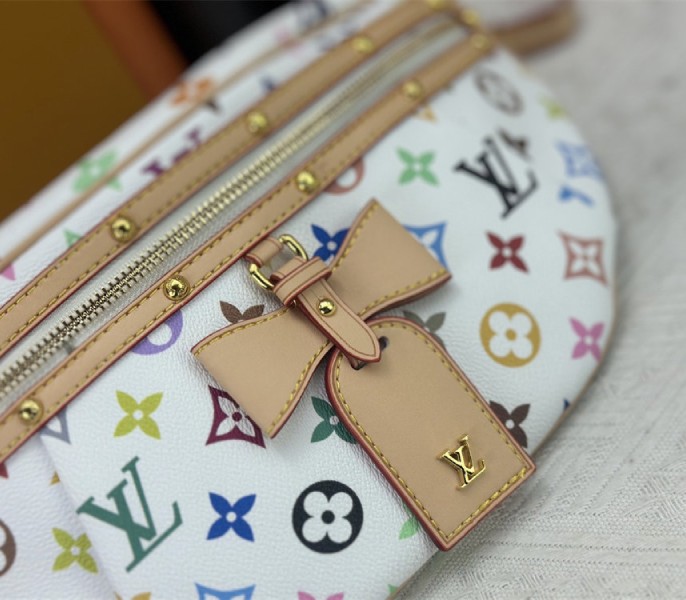 Louis Vuitton X TM Multicolored High Rise In White angle 3