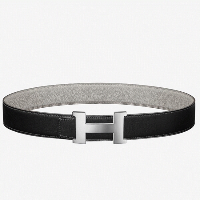 Premium replica Hermes Constance belt buckle in perle color angle 5