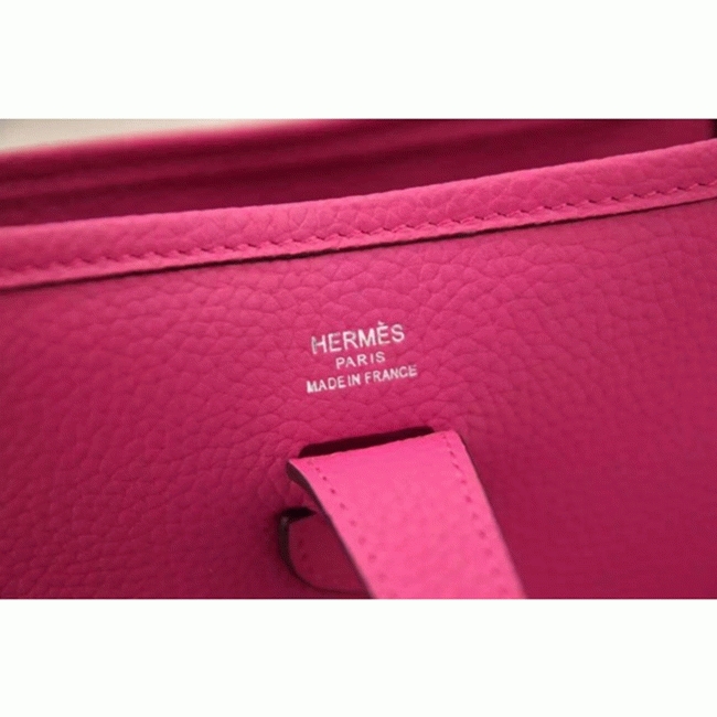 Rose Red Evelyne III PM Bag Replica AAA Hermes Statement Crossbody angle 5