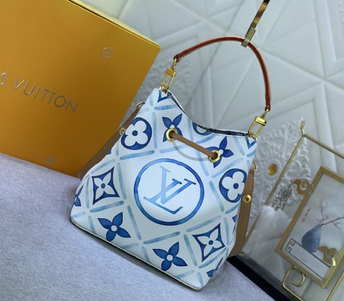 Louis Vuitton LV By The Pool Monogram Tiles Canvas NeoNoe BB Bag In Lagoon Blue angle 3