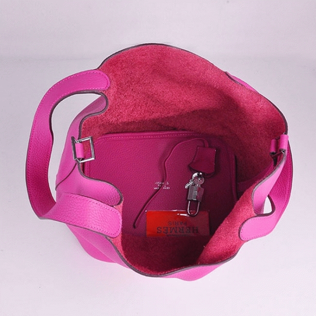 Peach fake Hermes Picotin Lock handbag angle 5