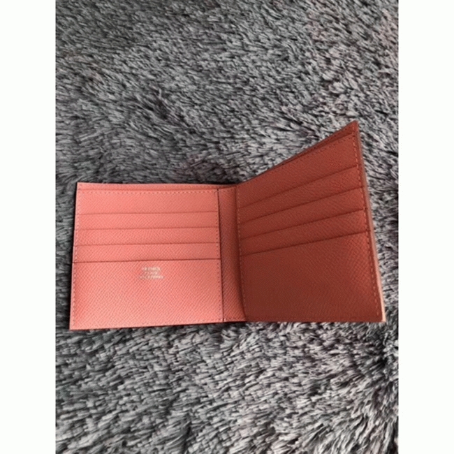 Crevette fake Hermes Copernic compact wallet angle 4