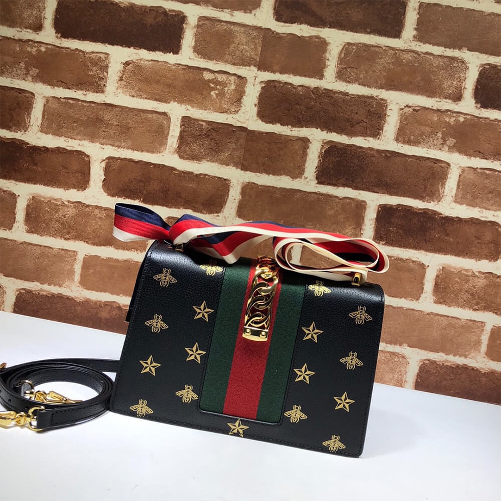 GG Sylvie Bee Star small shoulder bag angle 4