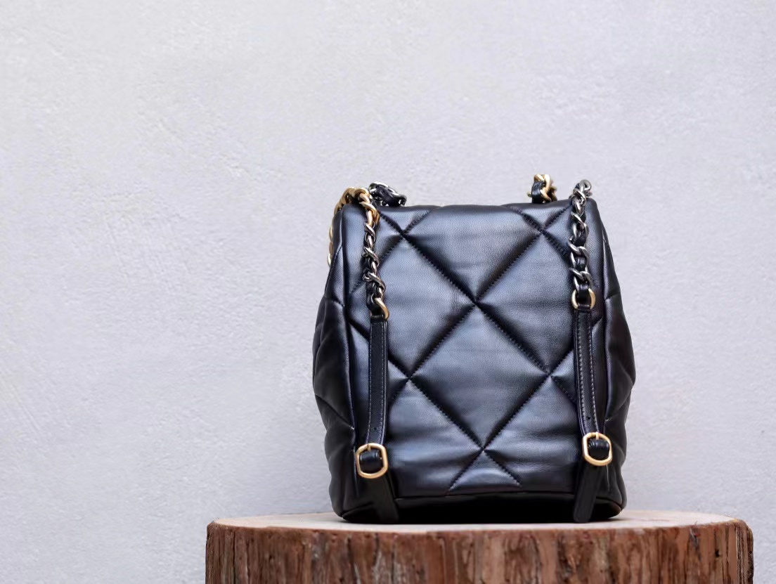 Chanel Lambskin Backpack angle 2