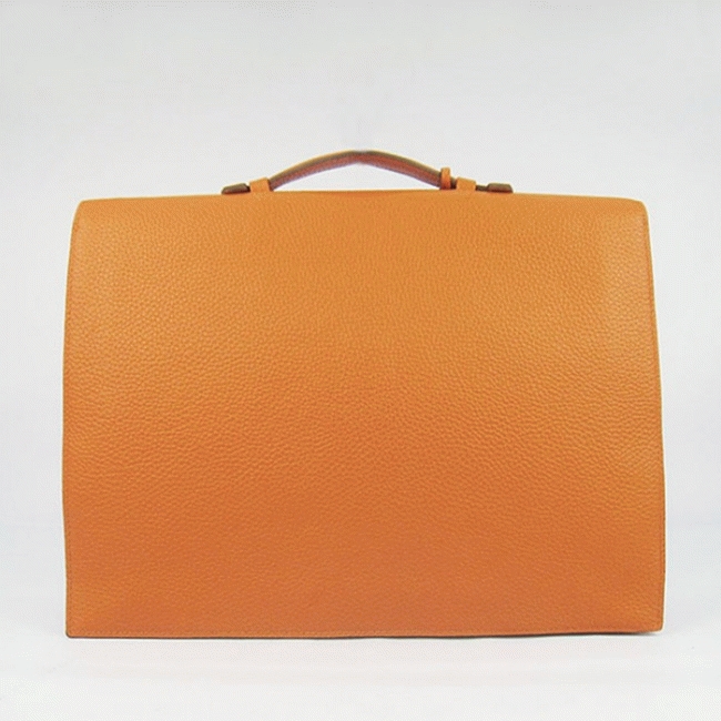 Orange Knockoff Hermes Sac A Depeches 38CM Professional Bag angle 4