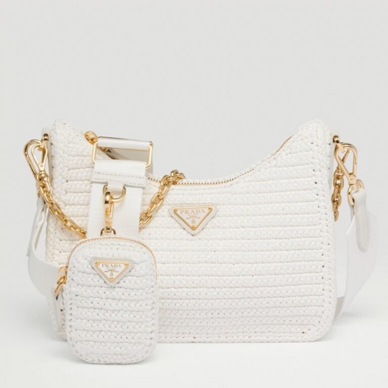Prada Re-Edition Crochet Bag Fake in White