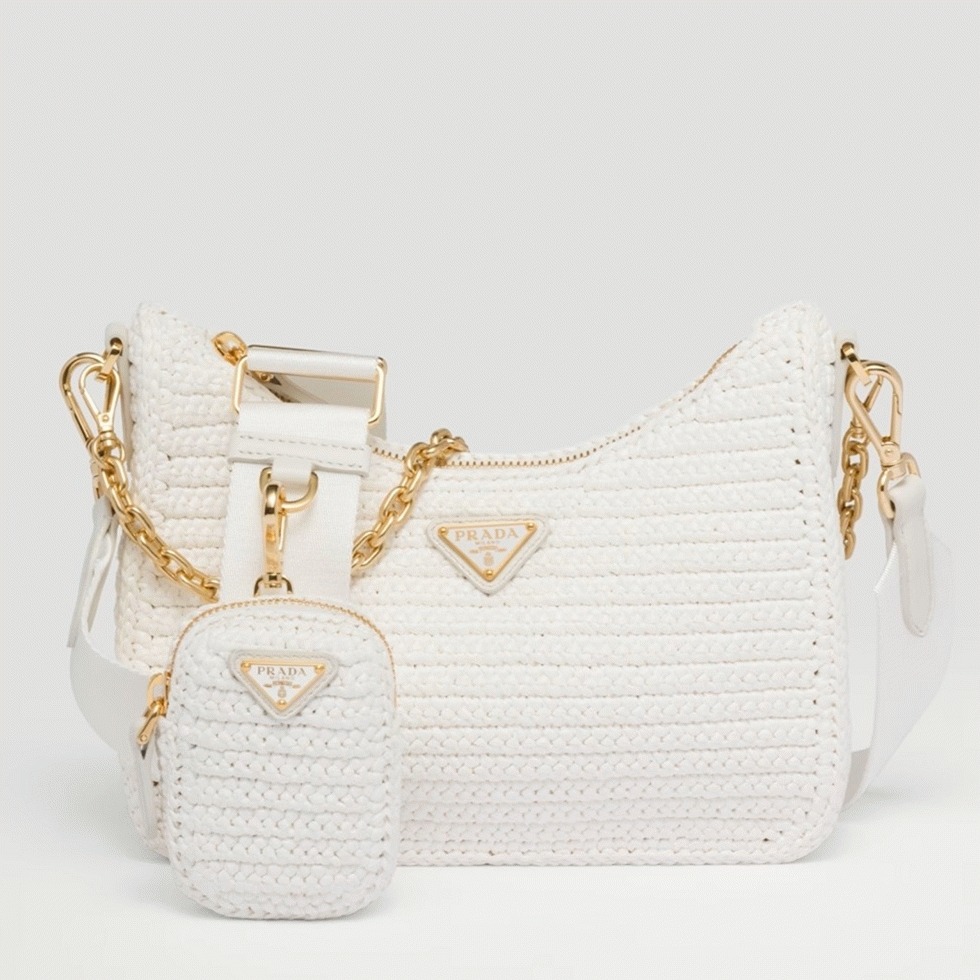 Prada Re-Edition Crochet Bag Fake in White