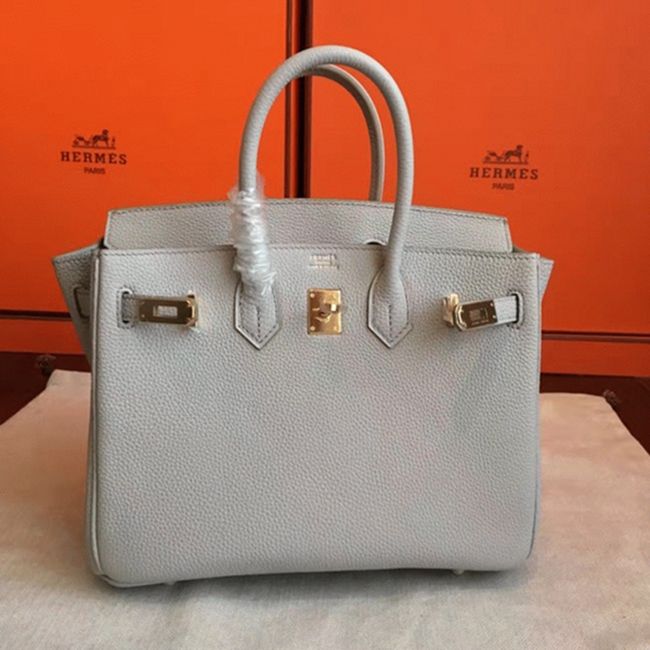 Pearl Grey Knockoff Designer Hermes Birkin 30cm Bag angle 2