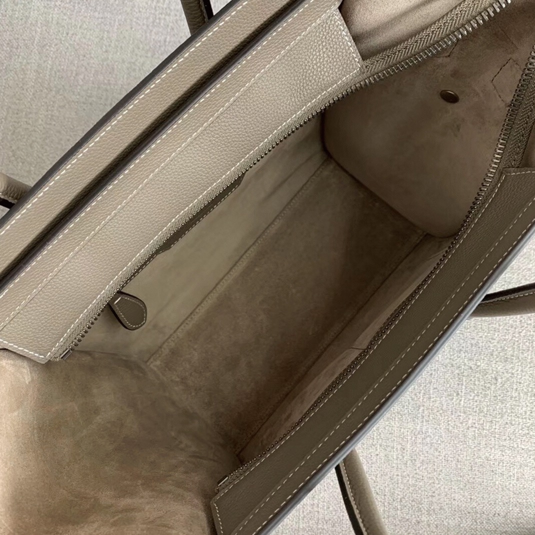 Celine Micro Luggage Tote Bag Knockoff in Souris angle 2