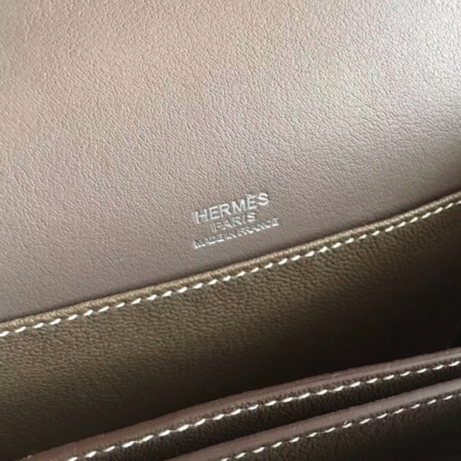 Etoupe knockoff Hermes Mini Sac Roulis handbag angle 3