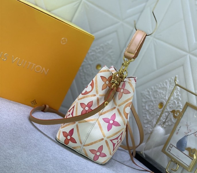 Louis Vuitton LV By The Pool Monogram Tiles Canvas NeoNoe BB Bag In Coral angle 5